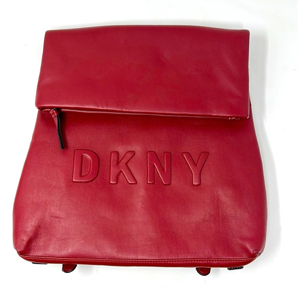 Dkny Bags Dkny Red Leather Backpack Poshmark